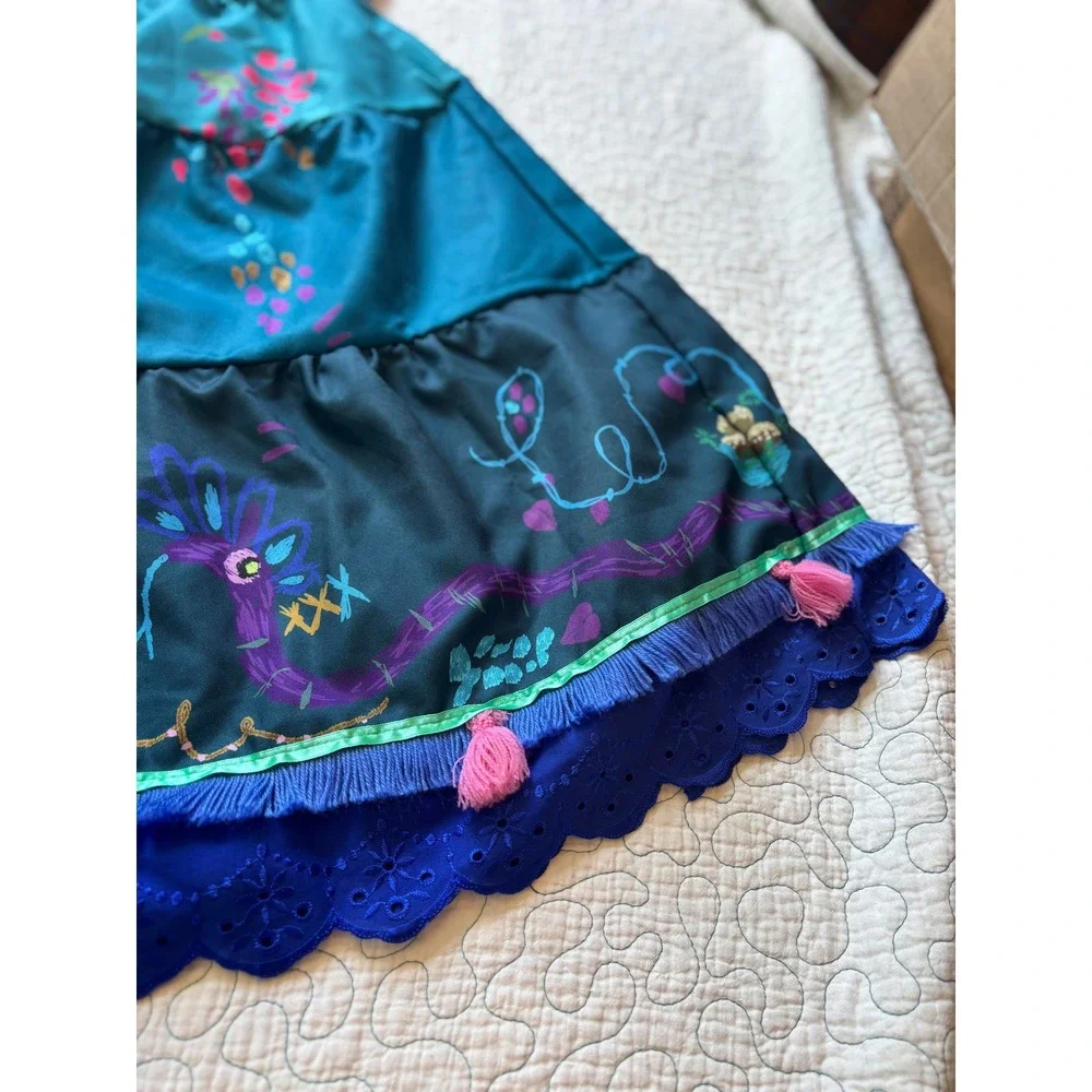 Disney Encanto Mirabel Costume Dress Girls Size 9/10 - Picture 2 of 7